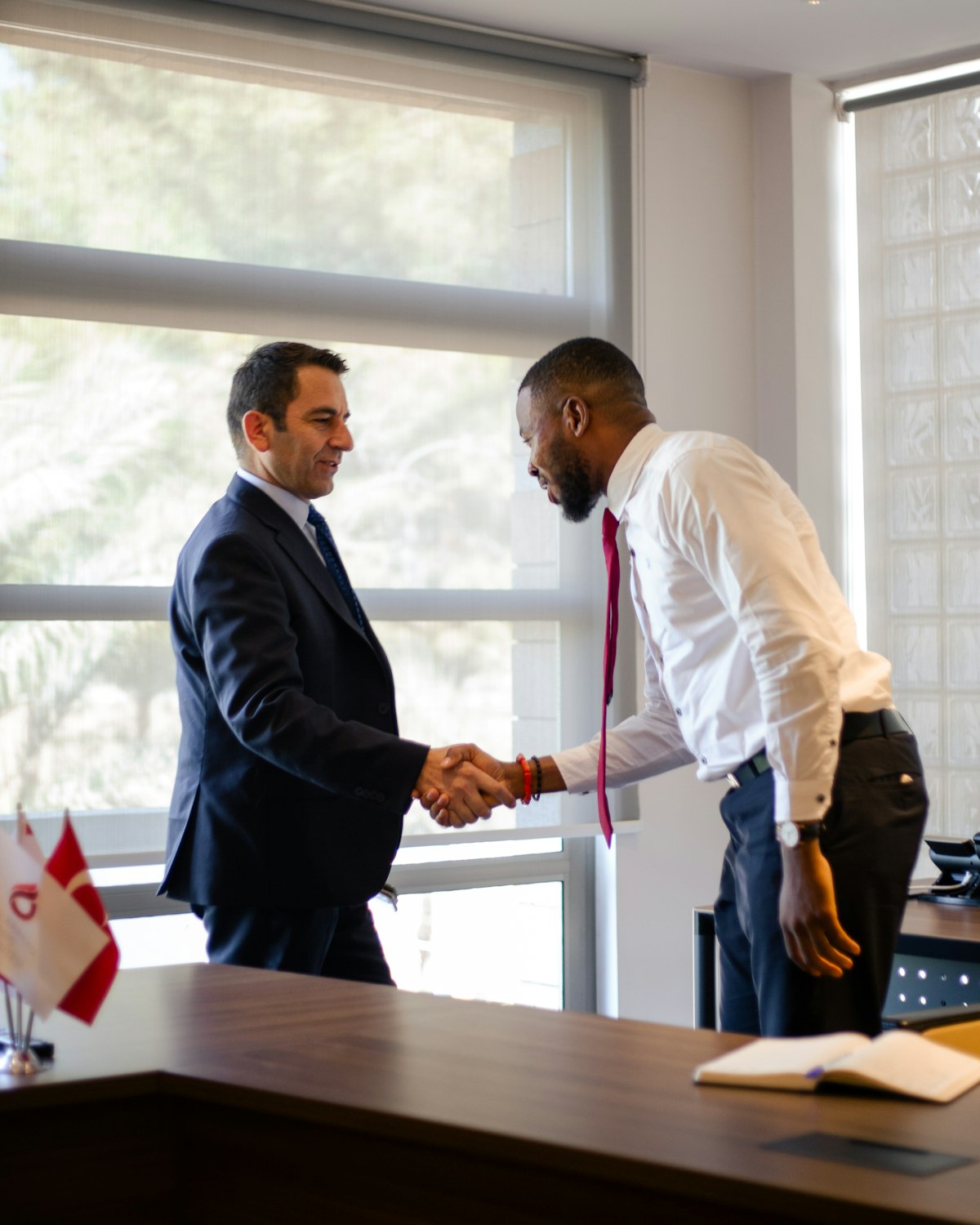 Two people connecting through the marketplace and social AI agents